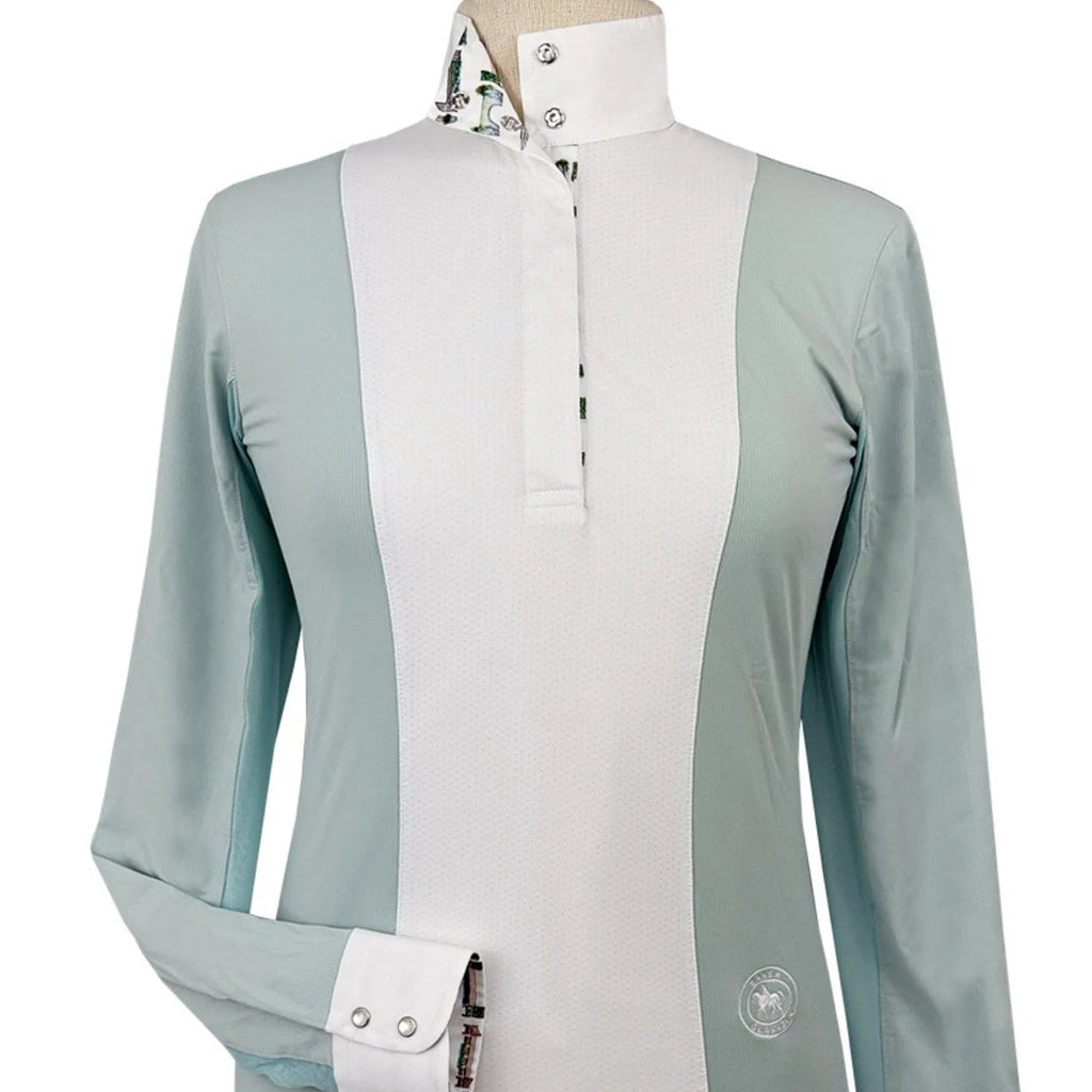 Essex Classics Ladies "Luna II" Seafoam with Hunter Derby Long Sleeve Performance Show Shirt