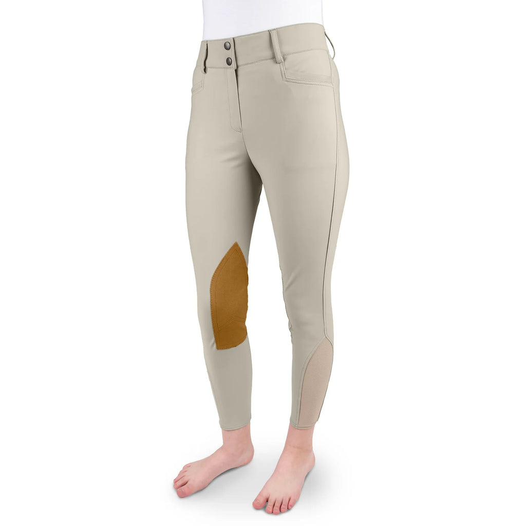 Ovation Women's Dynamic Hunter Knee Patch Breech - Show Tan