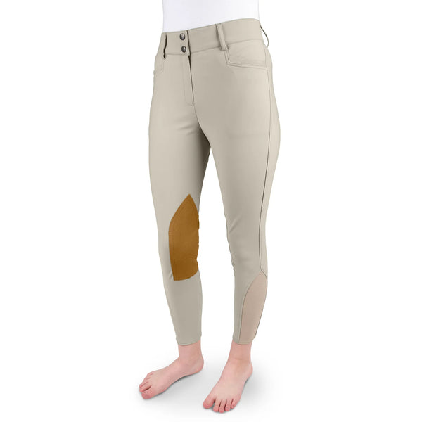 Ovation Women's Dynamic Hunter Knee Patch Breech - Show Tan