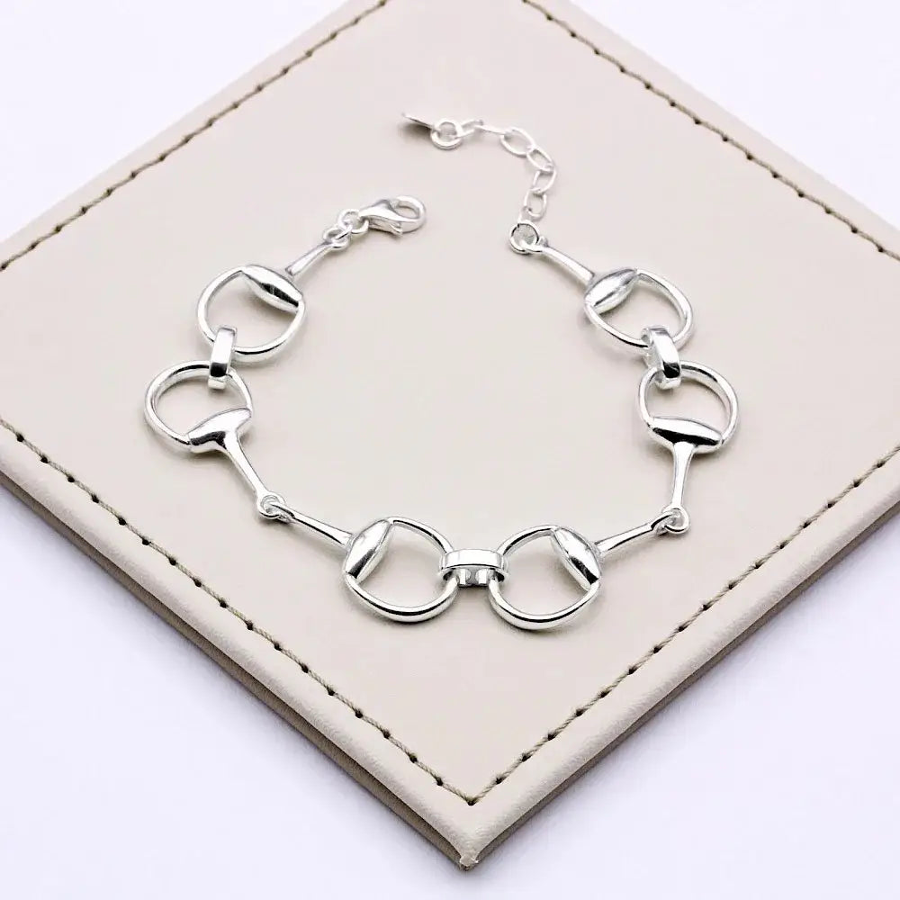English Snaffle Bit Sterling Silver Bracelet
