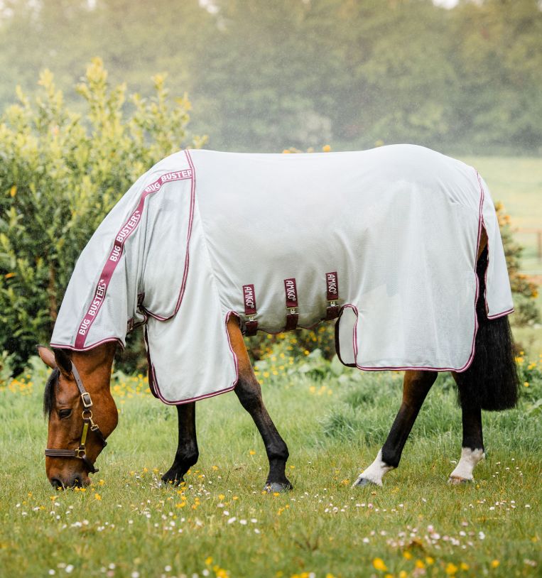 Amigo® Bug Buster with No-Fly Zone™ Fly Sheet | Silver/Burgundy