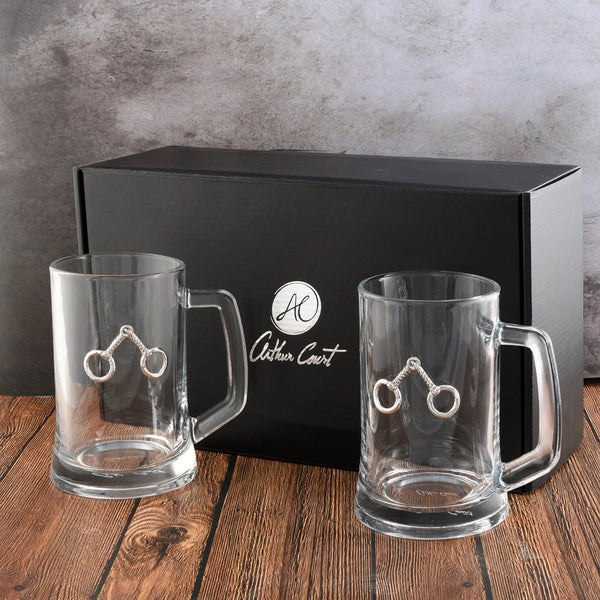 Arthur Court Equestrian Bit Beer Mugs - set of 2