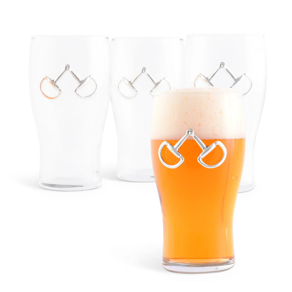 Arthur Court Equestrian Bit Beer Glasses - set of 4