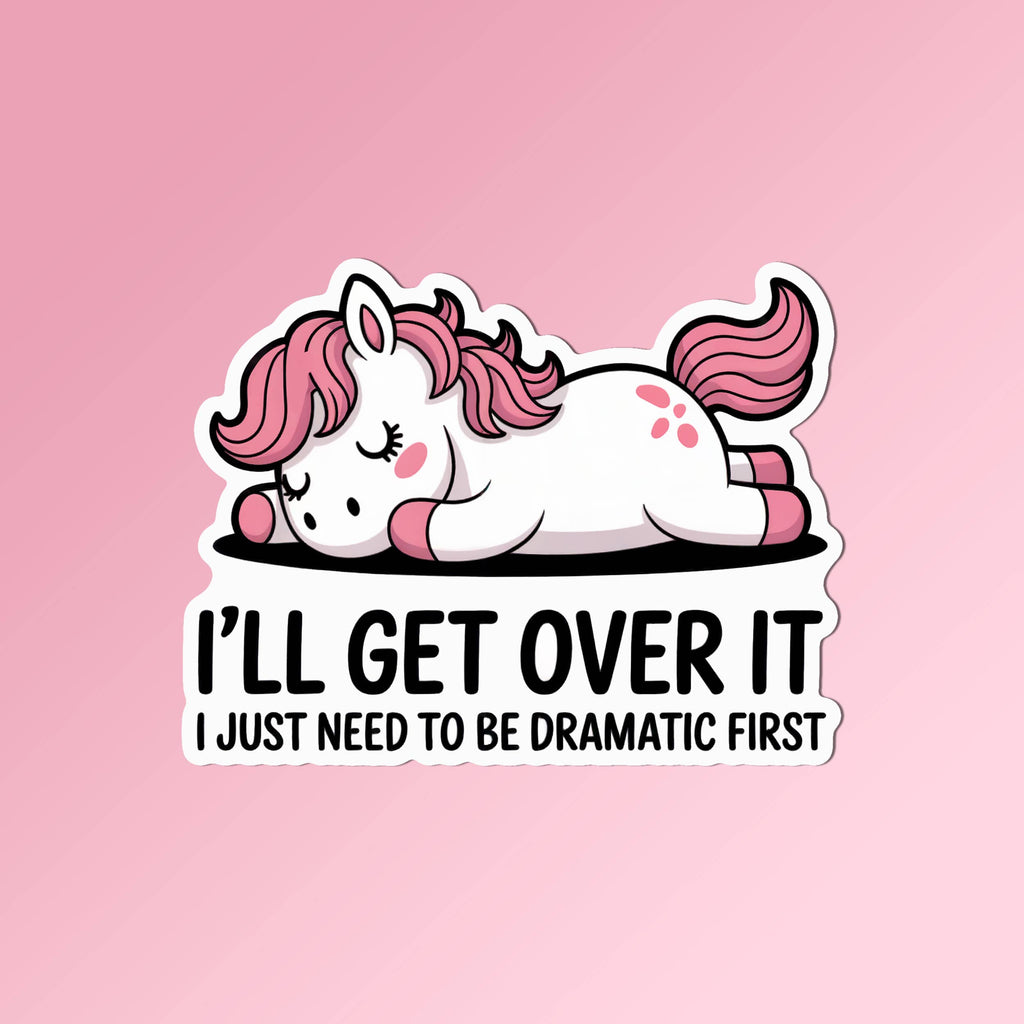 Equestrian Horse Sticker -Waterproof- Get Over It