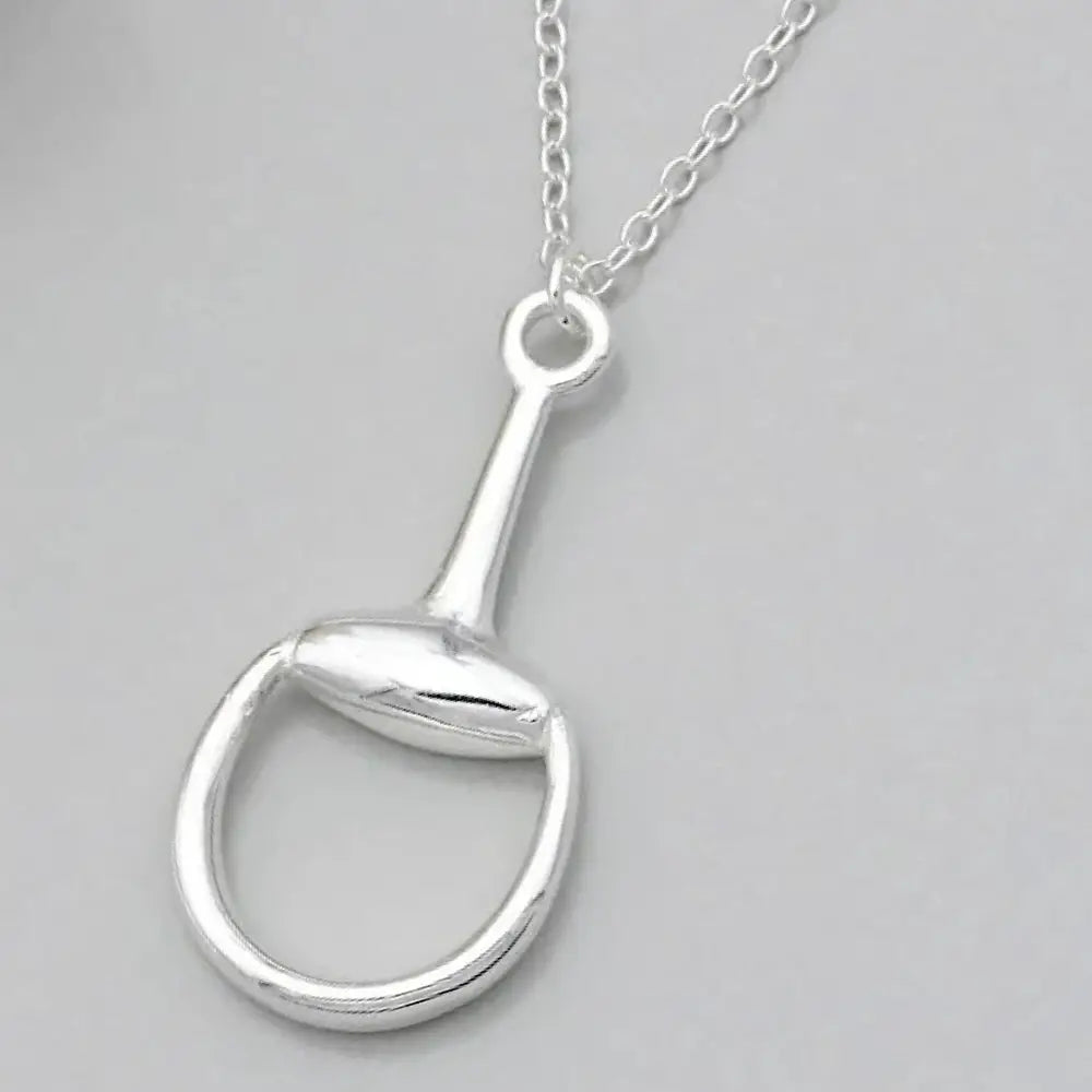 Snaffle Bit Equestrian Necklace - Sterling Silver