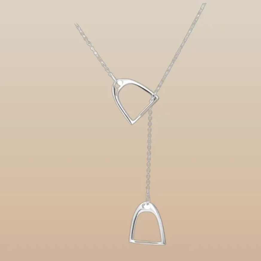 Stirrup Equestian Chain Sterling Silver Necklace
