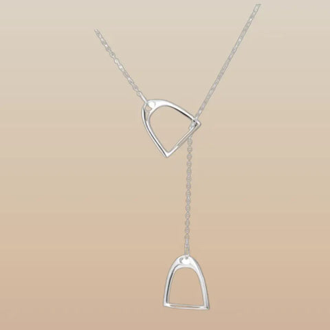 Stirrup Equestian Chain Sterling Silver Necklace