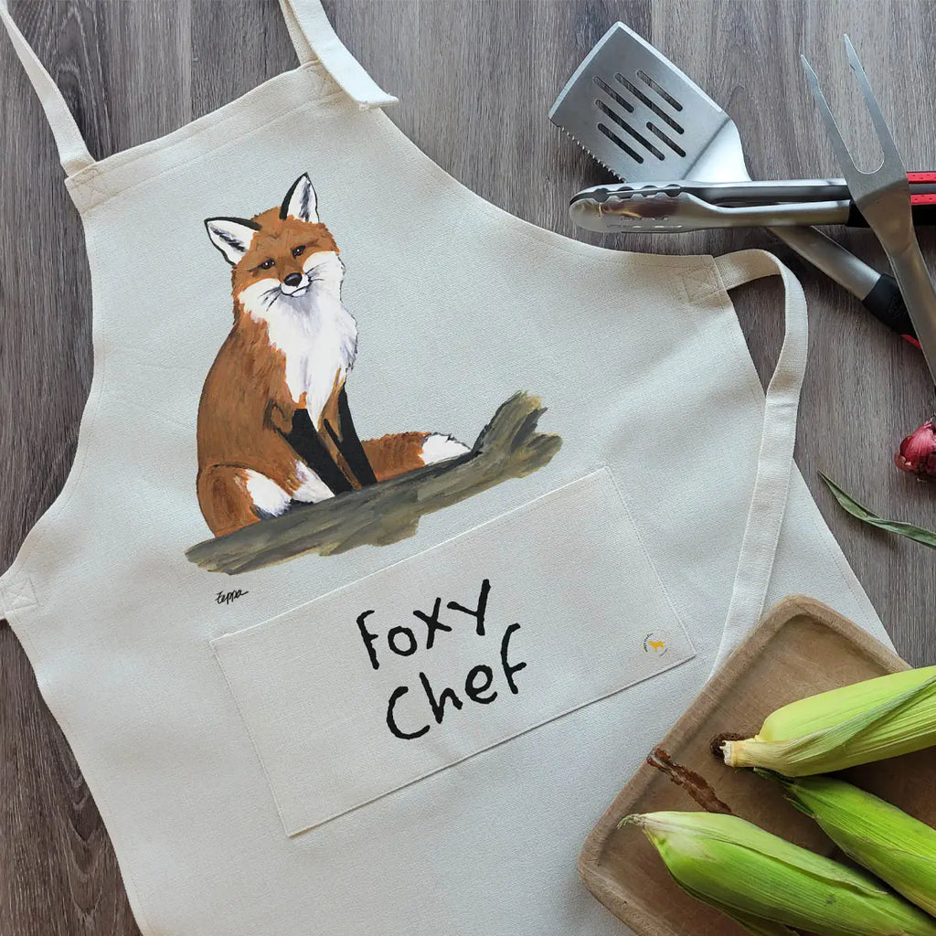 Sitting Fox Chef's Apron