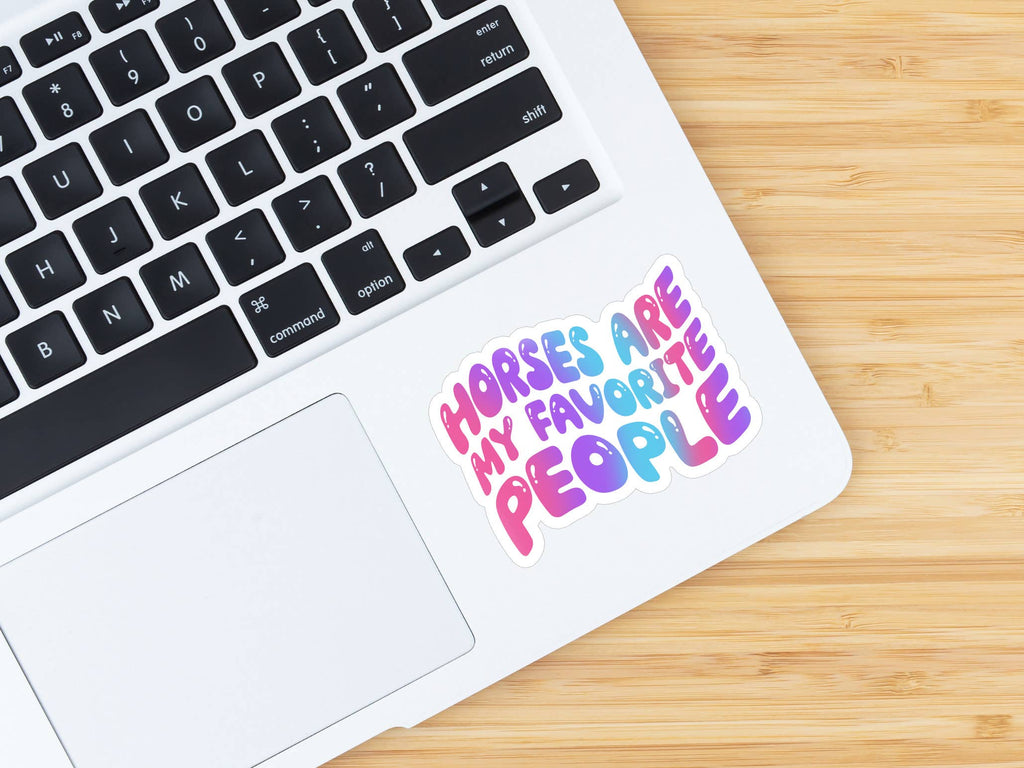 Equestrian Horse Sticker -Waterproof- Favorite People Purple