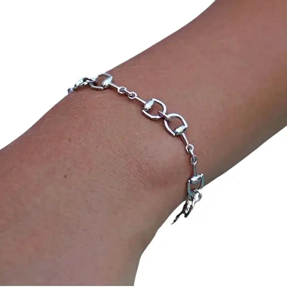 English Snaffle Bit Sterling Silver Bracelet