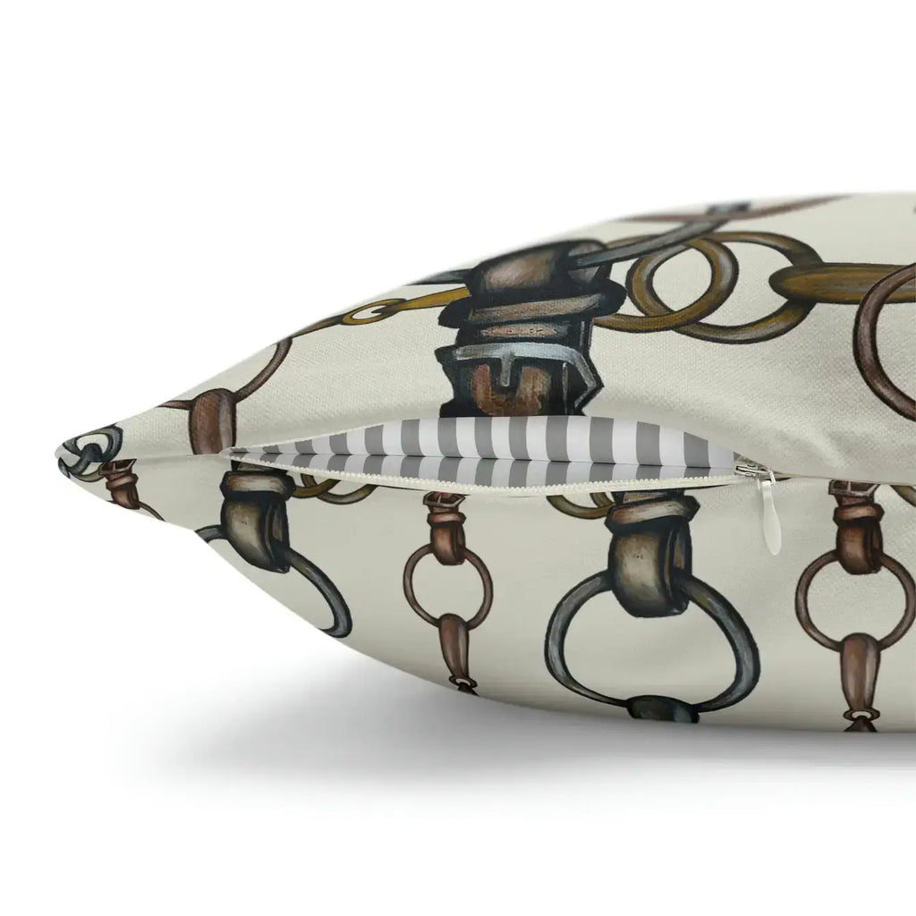 Double Sided Equestrian Bit Pattern Pillowcase