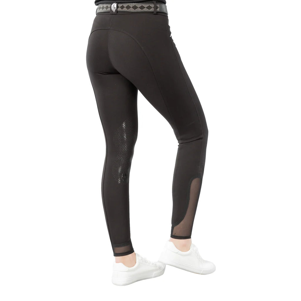Equinavia Astrid Womens Silicone Knee Patch Breeches - Black/White