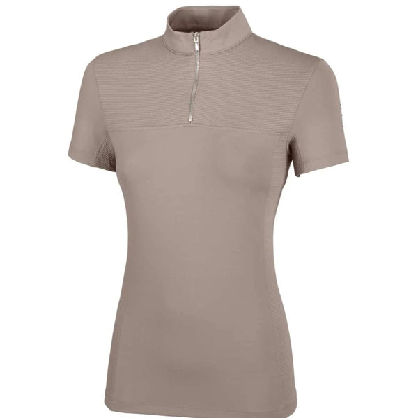 Pikeur Ladies Training Shirt Zip Shirt - Greige