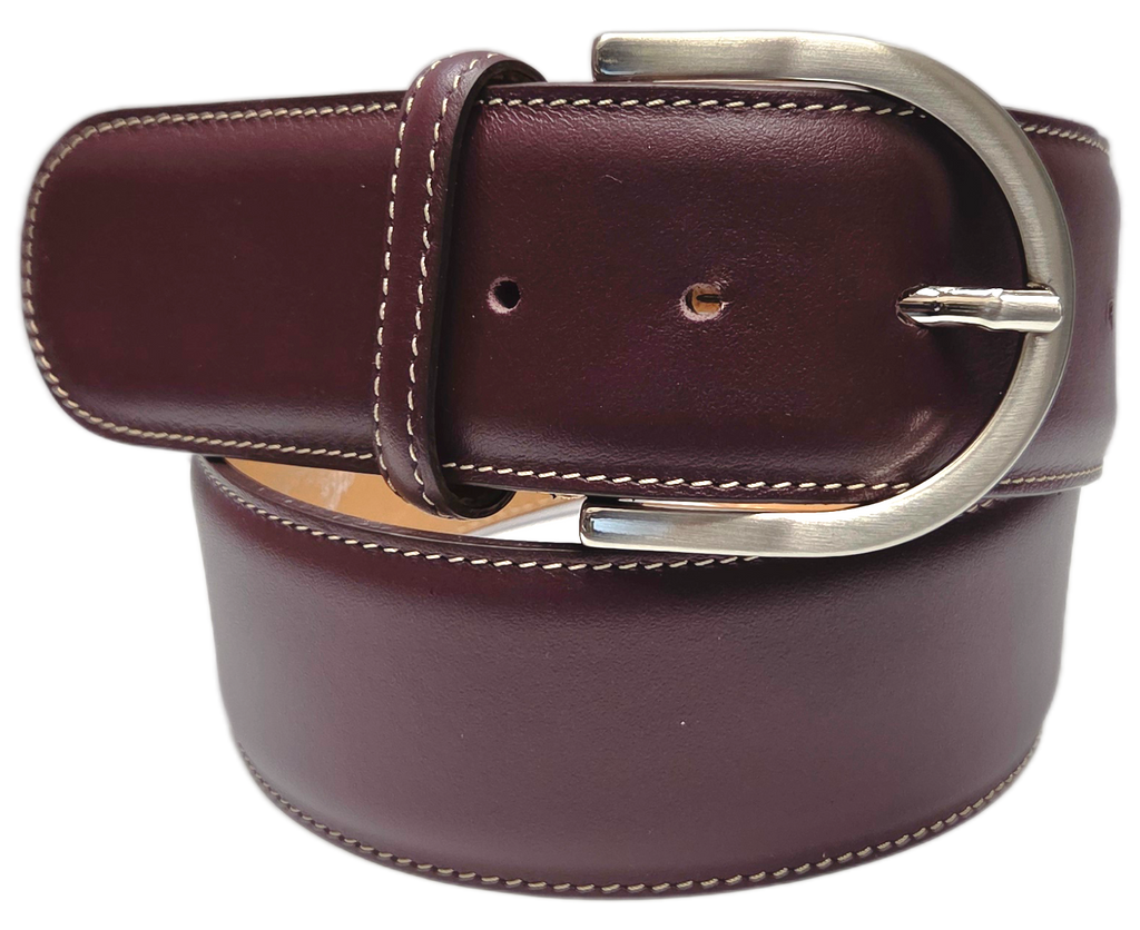 Tailored Sportsman Belt - In Contrast Cordovan w Silver