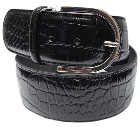 Tailored Sportsman Belt - Black Crocodile