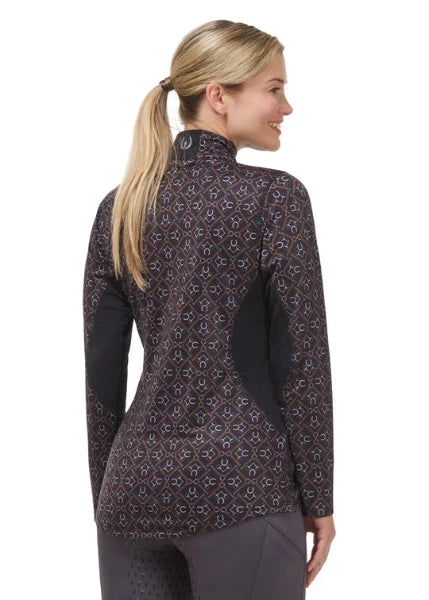 Kerrits On Course Quarter Zip Fleece |Black Tack Trunk Geo