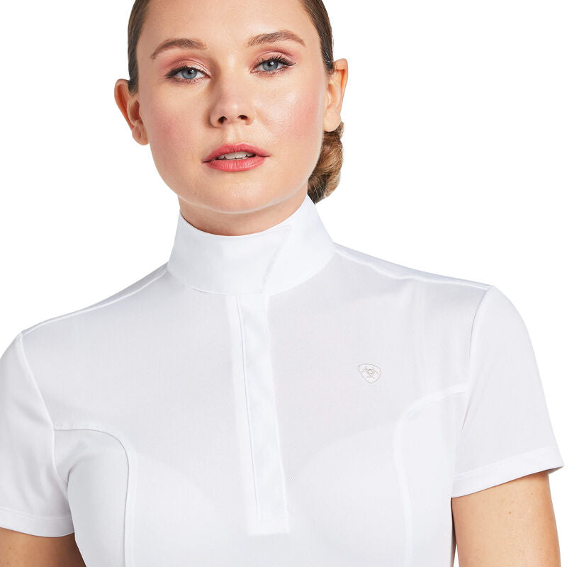 Ariat Ladies Aptos Short Sleeve Show Shirt | White