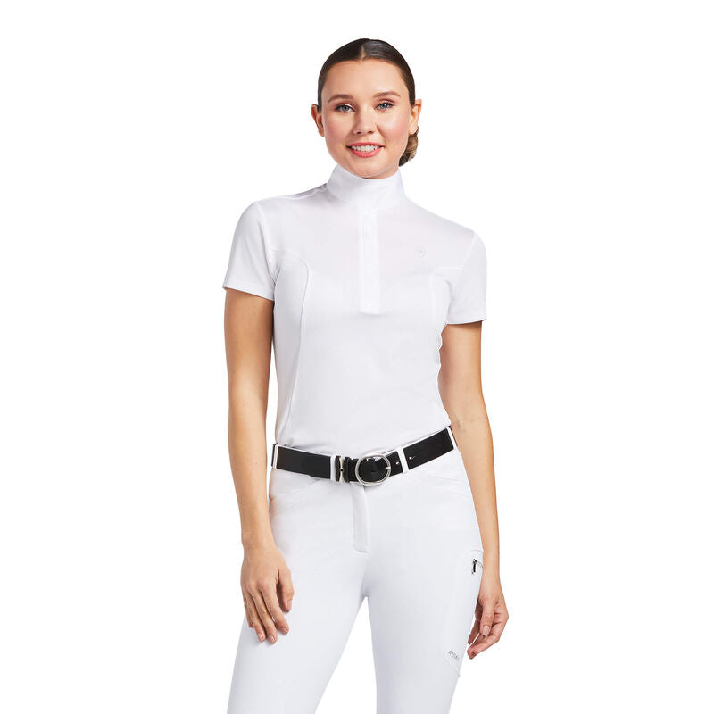 Ariat Ladies Aptos Short Sleeve Show Shirt | White