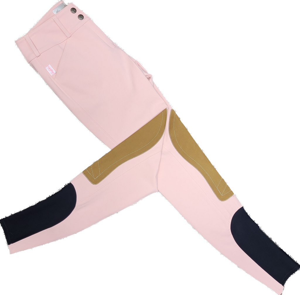 Tailored Sportsman Trophy Hunter Sock Bottom Breeches - Pinky w/ Tan Patch