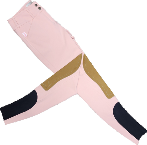 Tailored Sportsman Trophy Hunter Sock Bottom Breeches - Pinky w/ Tan Patch