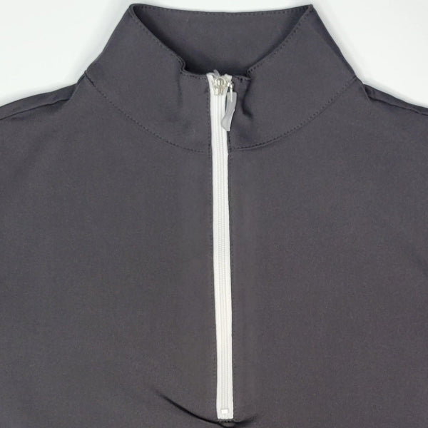 Tailored Sportsman IceFil Long Sleeve Riding Shirt - Charcoal w/ White Zipper