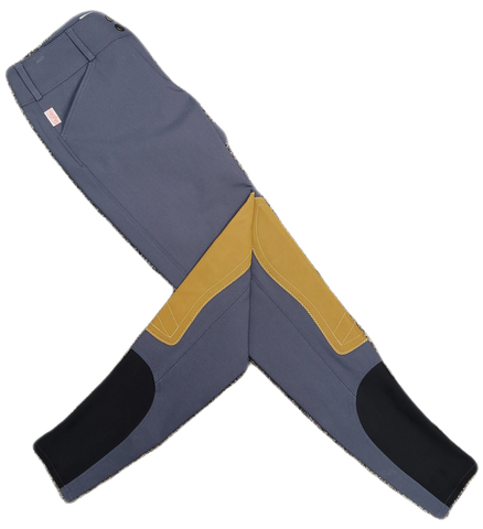 Tailored Sportsman Trophy Hunter Sock Bottom Breeches - Sailor Blue w/ Tan Patch