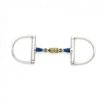 Centaur® Blue Steel King Dee Double Jointed Mouth with Loose Brass Roller Disks