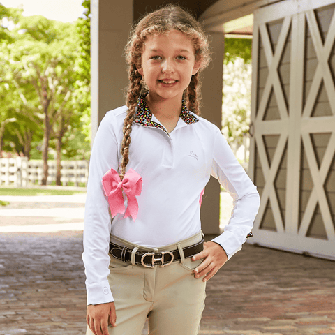 R.J. Classics Girl's Maddie 37.5 Show Shirt - Ombre Hearts