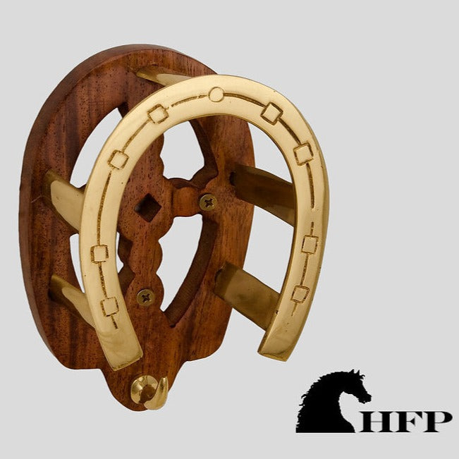 Horsefare Brass Horseshoe Bridle Bracket