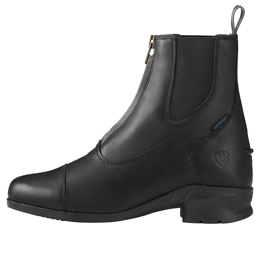 Peak Zipper - Black Leather Boots