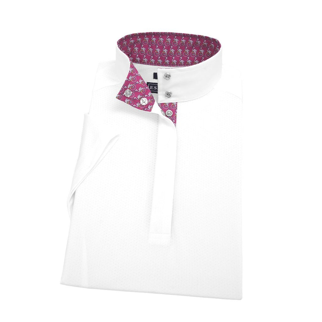 Essex Ladies Talent Yarn Straight Collar Show Shirt - Zoomin' Flamingos