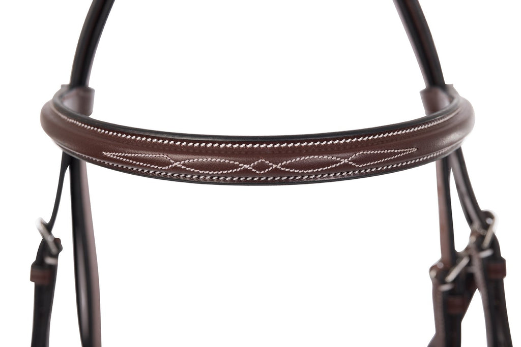 Huntley Equestrian Sedgwick Fancy Stitched Square Raised Hunter Bridle