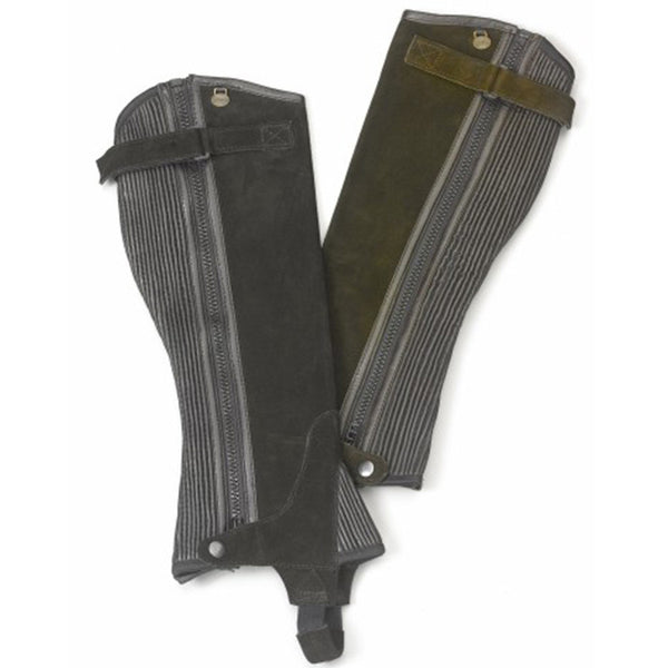 Ovation Ribbed Suede Half Chaps - Black