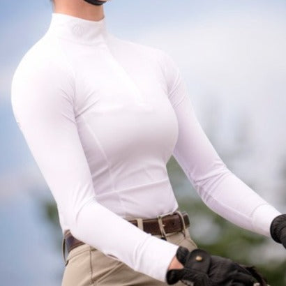 TKEQ 'SLOAN' Long Sleeve Competition Shirt | White