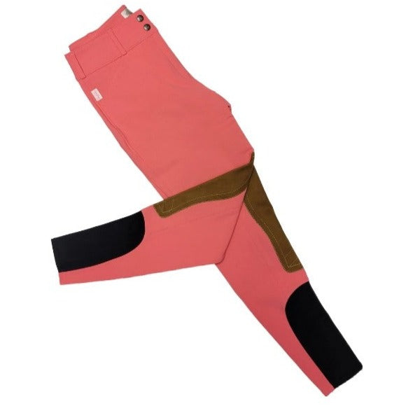 Tailored Sportsman Trophy Hunter Sock Bottom Breeches - Sherbet w/Tan Patch