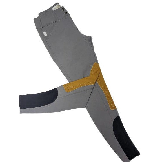 Tailored Sportsman Trophy Hunter Sock Bottom Breeches - Titanium w/ Tan Patch